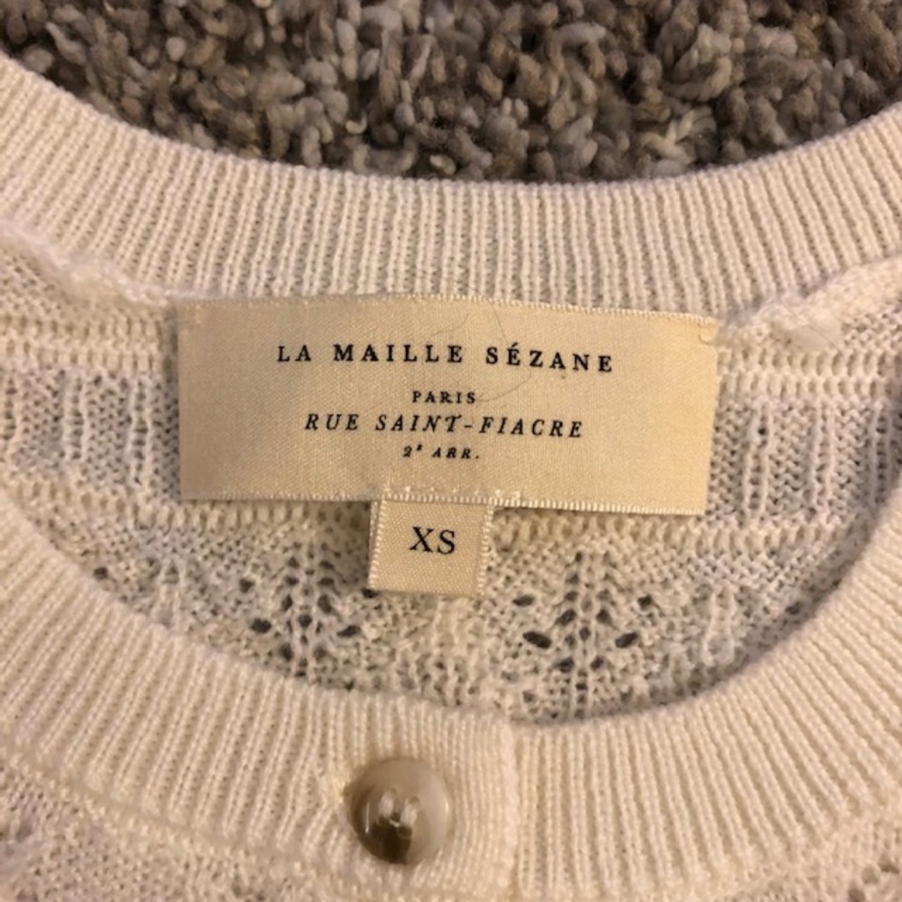 SEZANE Lyna Sweater XSmall Ercu - Picture 7 of 8